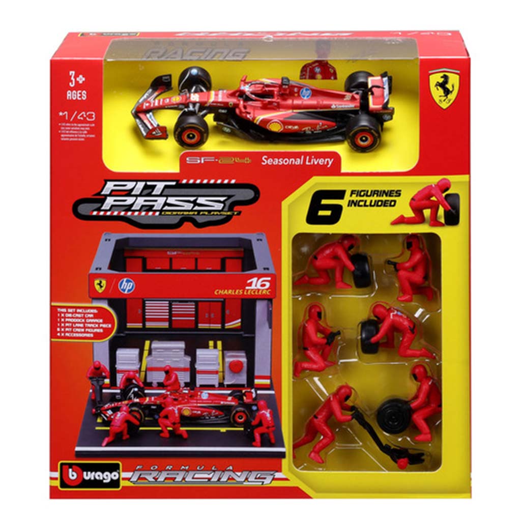 Bburago: F1 Rennwagen 1/43 - Ferrari SF-24 Boxengasse