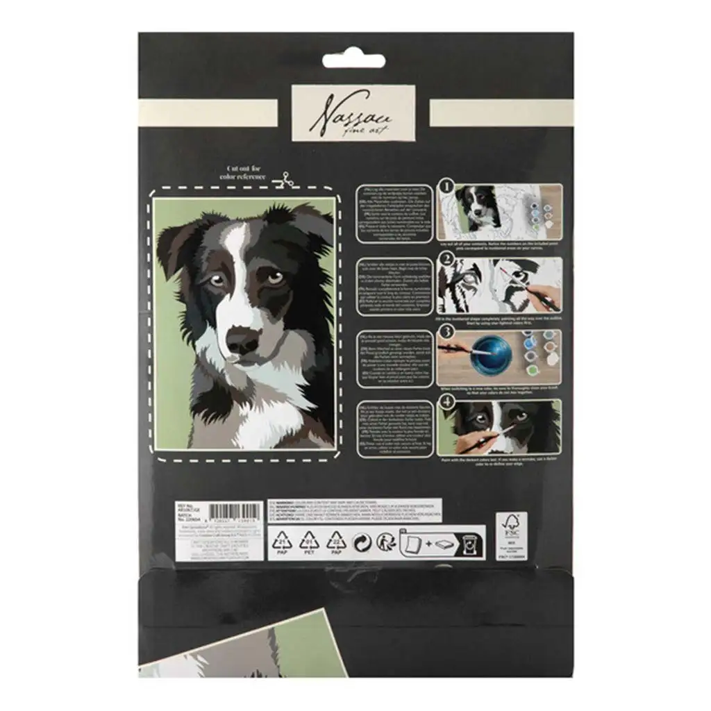 Malen nach Zahlen 33,5x23,8 cm Bild - Hund kép 2