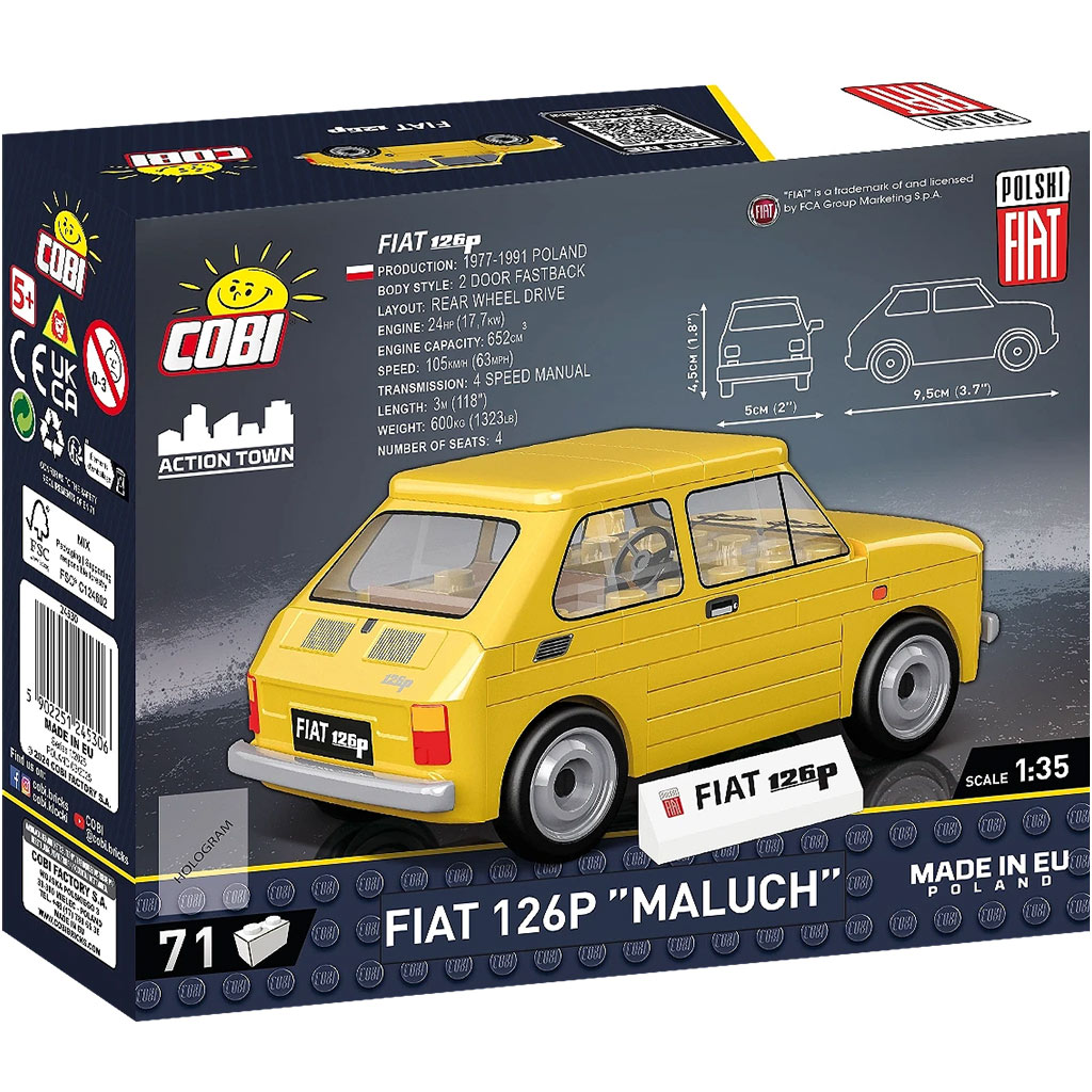 COBI: Polski Fiat 126p Maluch Bausatz (24530) kép 4