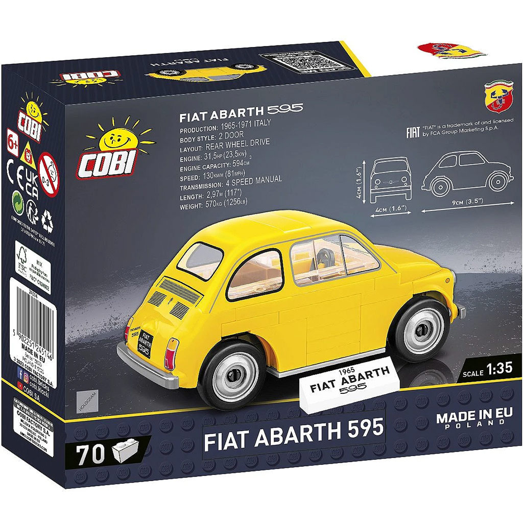 COBI: Fiat Abarth 595 Bausatz (24514) kép 4