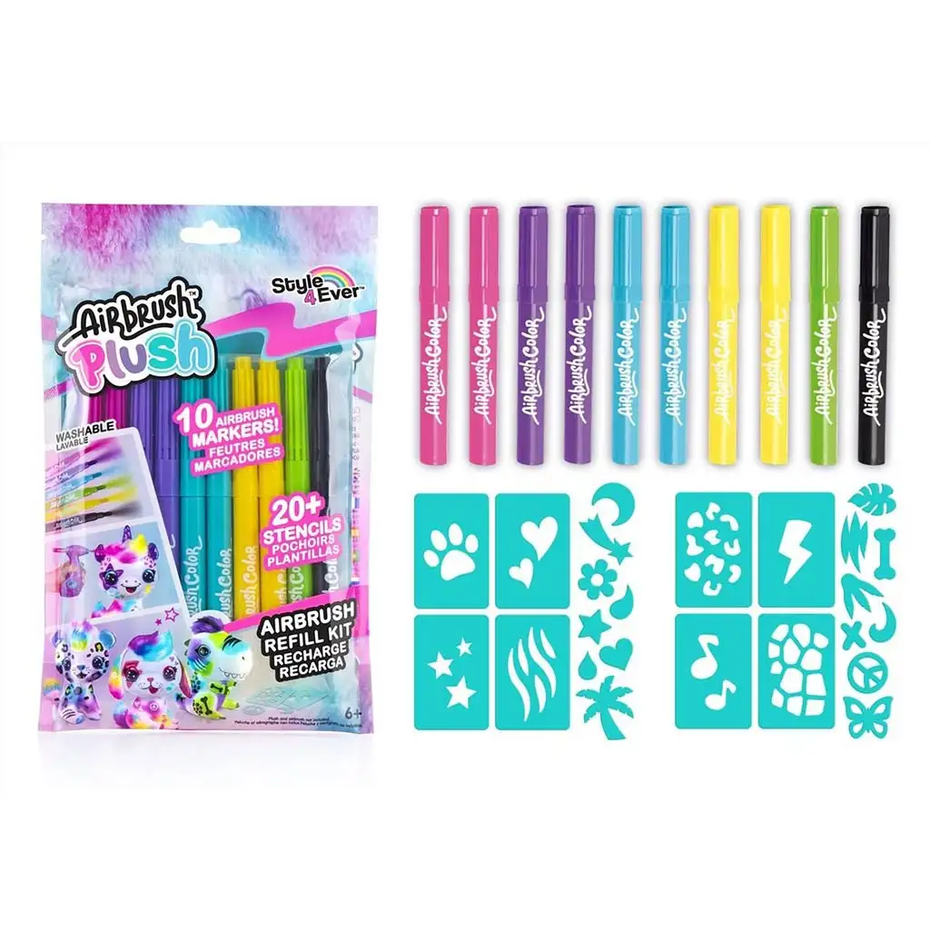 Style4Ever Filzstifte für ausmalbare Plüschtiere 10er-Pack kép 2