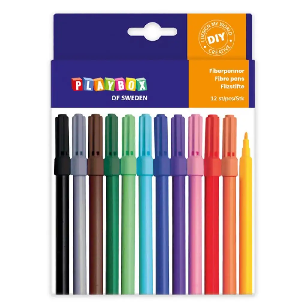 PlayBox: 12er-Set Filzstifte 1mm
