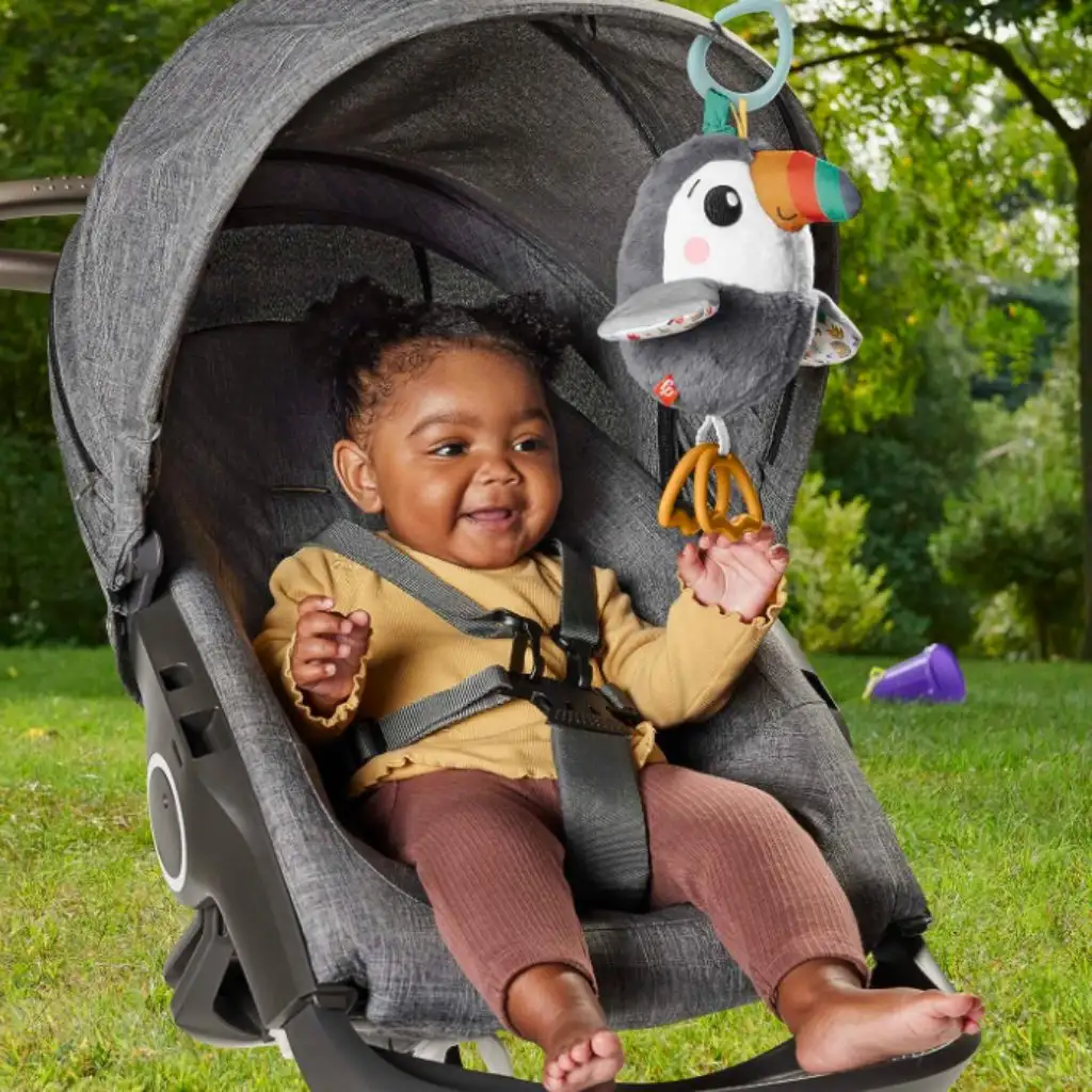 Fisher Price: Lieber flatternder Tukan Plüsch-Babaspielzeug - Mattel kép 2