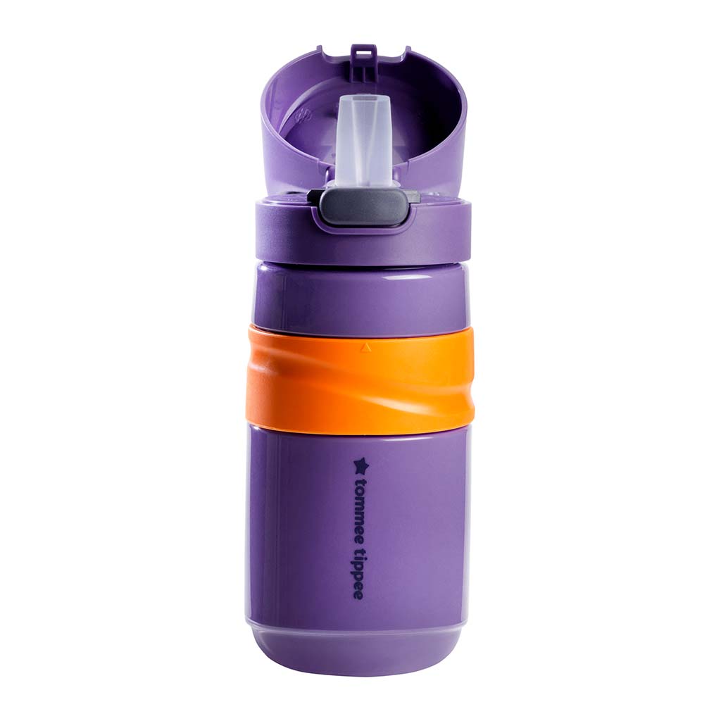 Tommee Tippee: Superstar Flip-Top Strohhalm-Trinkbecher in Lila, 500ml (ab 18 Monaten) kép 2