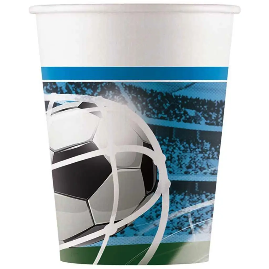 Torjubel Fußball-Pappbecher 8er-Set 200ml