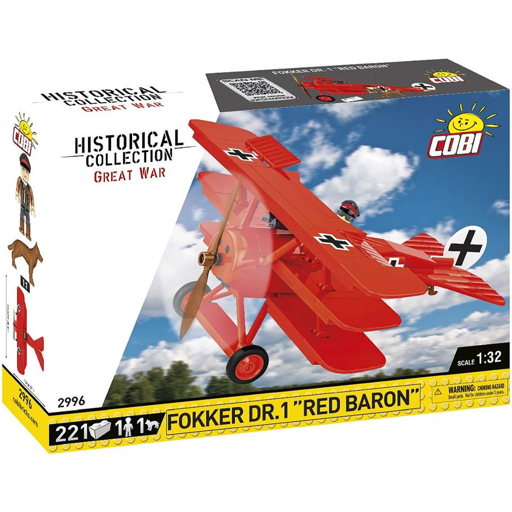 COBI: Fokker Dr. I „Vörös báró” építőjáték (2996) kép 1