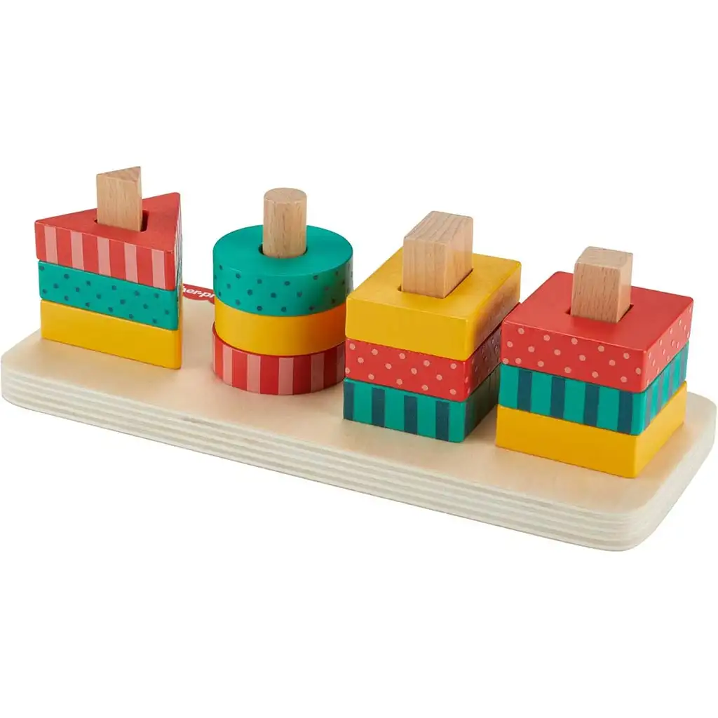 Fisher-Price: Wood Holz Formensortierspiel - Mattel kép 2