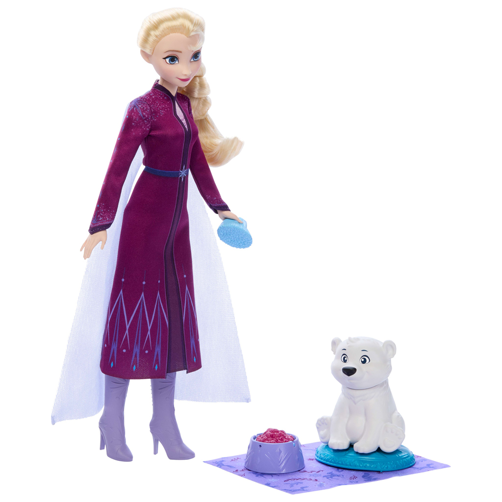 Die Eiskönigin: Elsa und das kleine Eisbärchen Spielfigurenset – Mattel kép 2