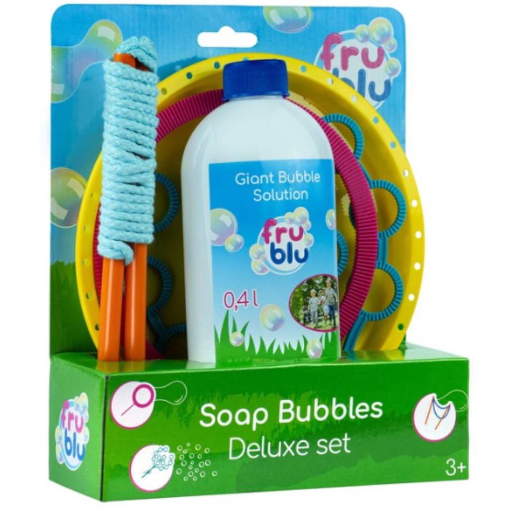 FruBlu: Deluxe-Seifenblasen-Set mit 0,4 l Flüssigkeit