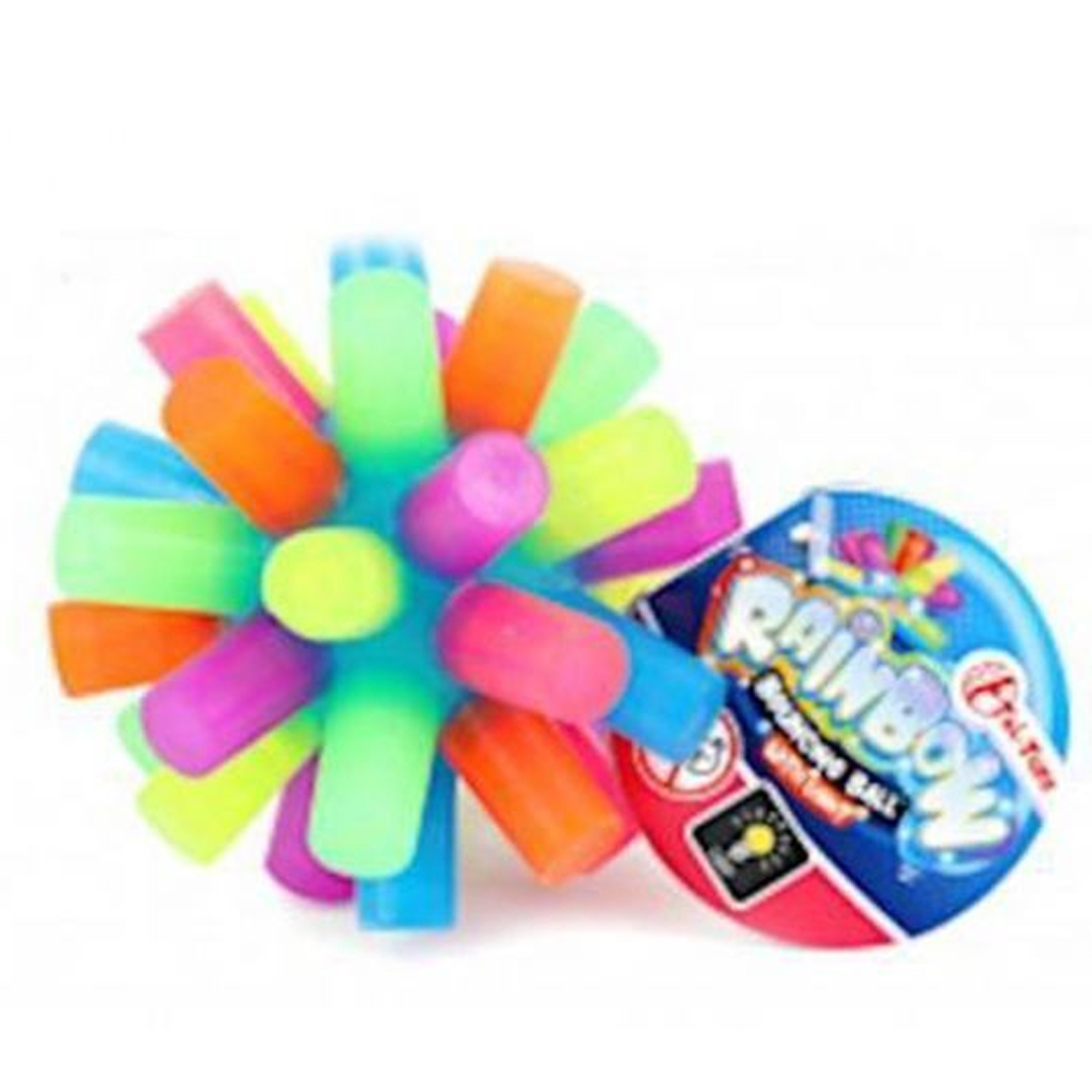 Fun Regenbogenfarbener leuchtender Hüpfball, 1 Stück kép 2
