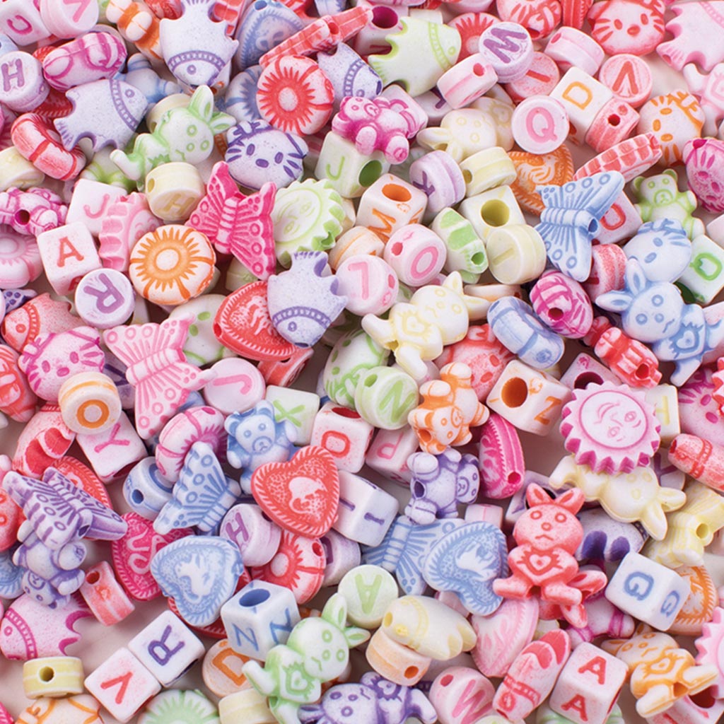 PlayBox: Märchenhafte Perlen zum Auffädeln mit Buchstaben, Perlen-Set, 350 Stück kép 2