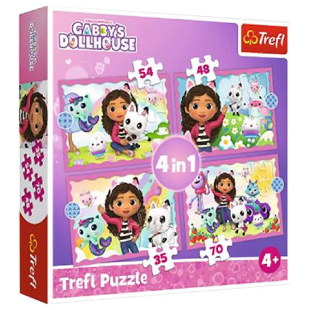 Gabis Puppenhaus 4-in-1 Puzzle - Trefl