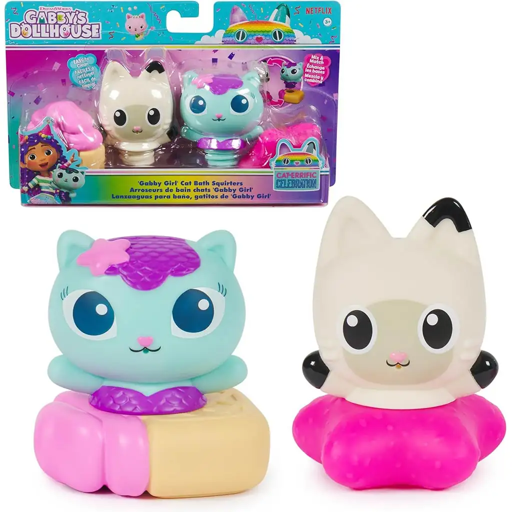 Gabis Puppenhaus: Mercat und Pandy Paws Badespielzeug Spritzfiguren - Spin Master kép 2