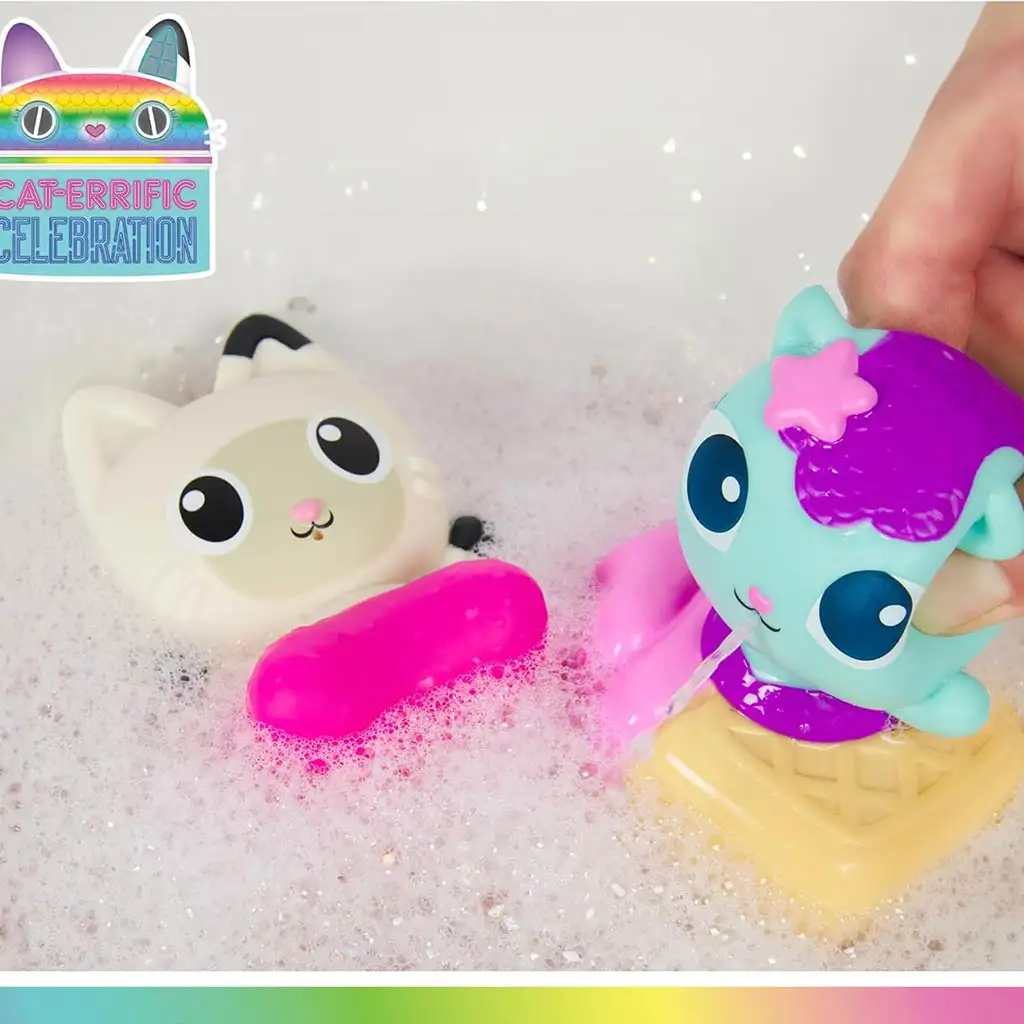 Gabis Puppenhaus: Mercat und Pandy Paws Badespielzeug Spritzfiguren - Spin Master kép 3