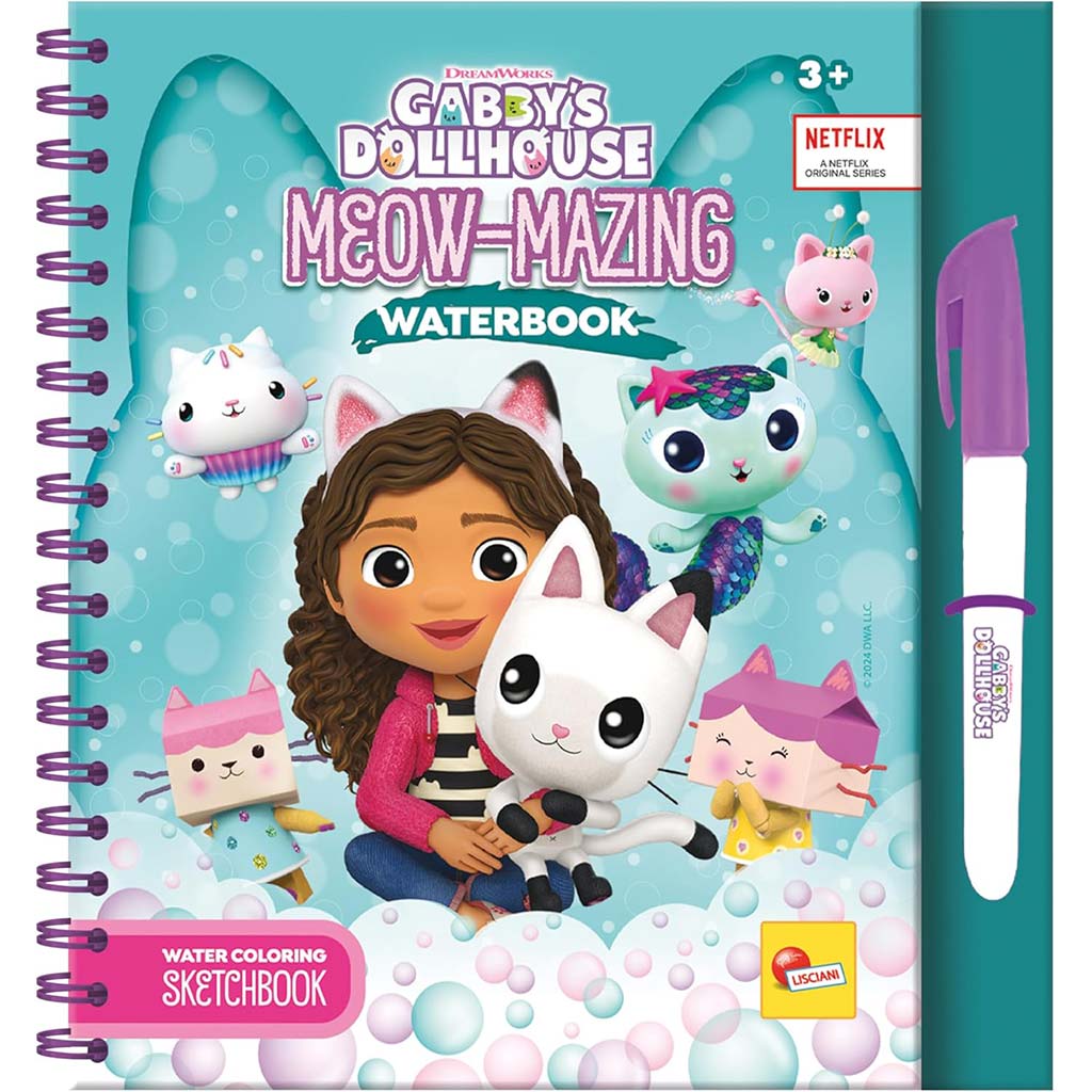 Gabys Puppenhaus Meow-Mazing Wasser-Malbuch – Lisciani