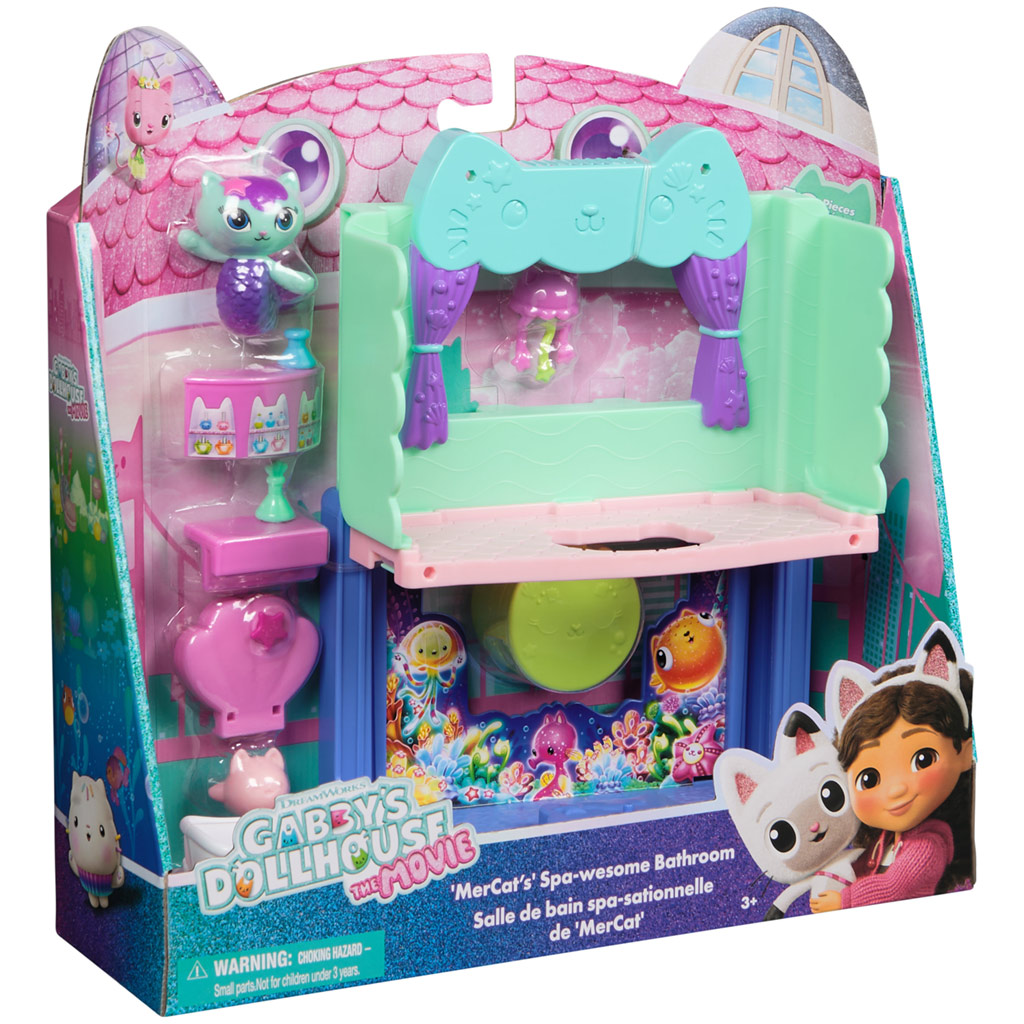 Gabis Puppenhaus Kino: Meerjungfrau-Badezimmer Spielset – Spin Master