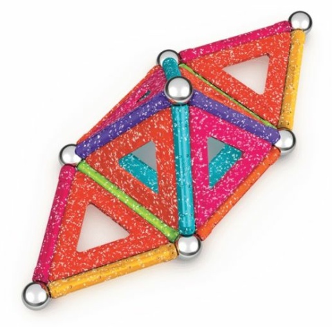Geomag Glitter Panels 35-teiliges glitzerndes magnetisches Konstruktionsspielzeug kép 2