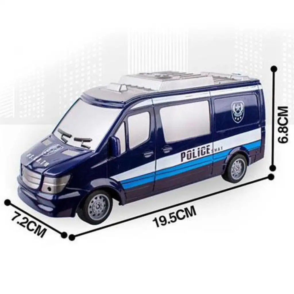 RC ferngesteuerter SWAT Polizeibus mit Licht 27MHz 1/32 Maßstab 25cm kép 4
