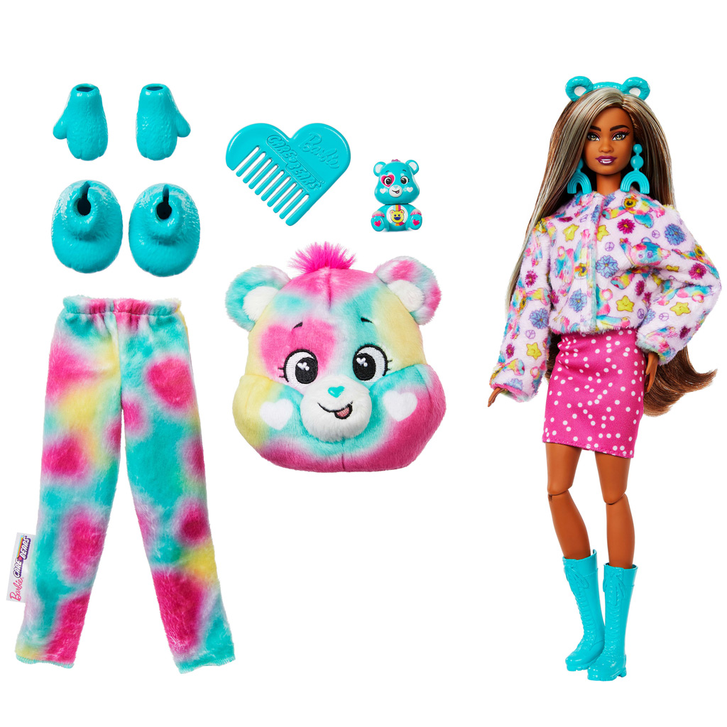 Barbie: Cutie Reveal Überraschungspuppe Glücksbärchis Serie 2 – Good Vibes Bär – Mattel kép 2