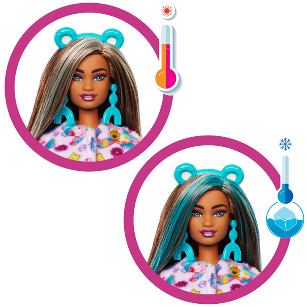 Barbie: Cutie Reveal Überraschungspuppe Glücksbärchis Serie 2 – Good Vibes Bär – Mattel kép 3