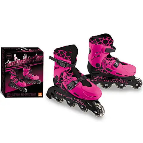 Inlineskates in Pink-Schwarz Größe 33-36 - Mondo Toys