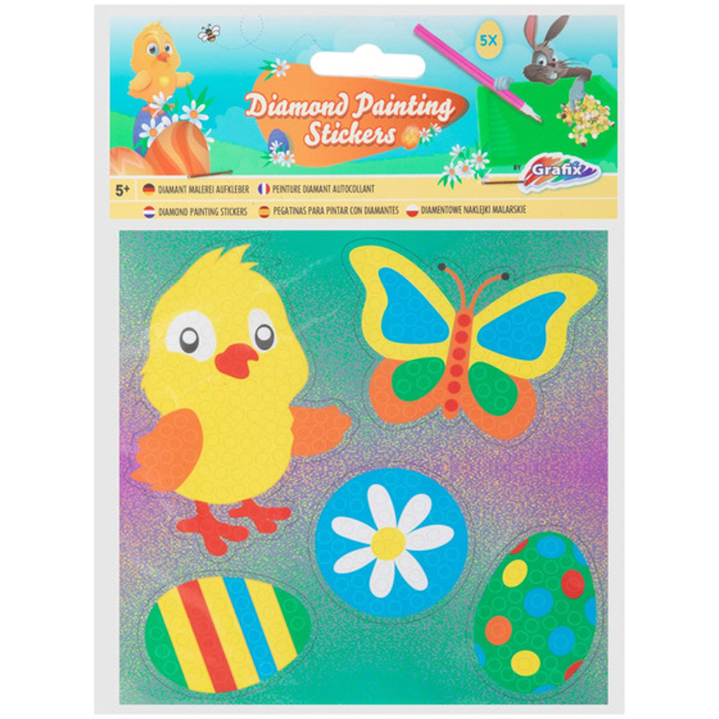 Grafix: Oster-Diamond-Painting-Aufkleber, 5er-Pack, in 2 Varianten, 1 Stück kép 2