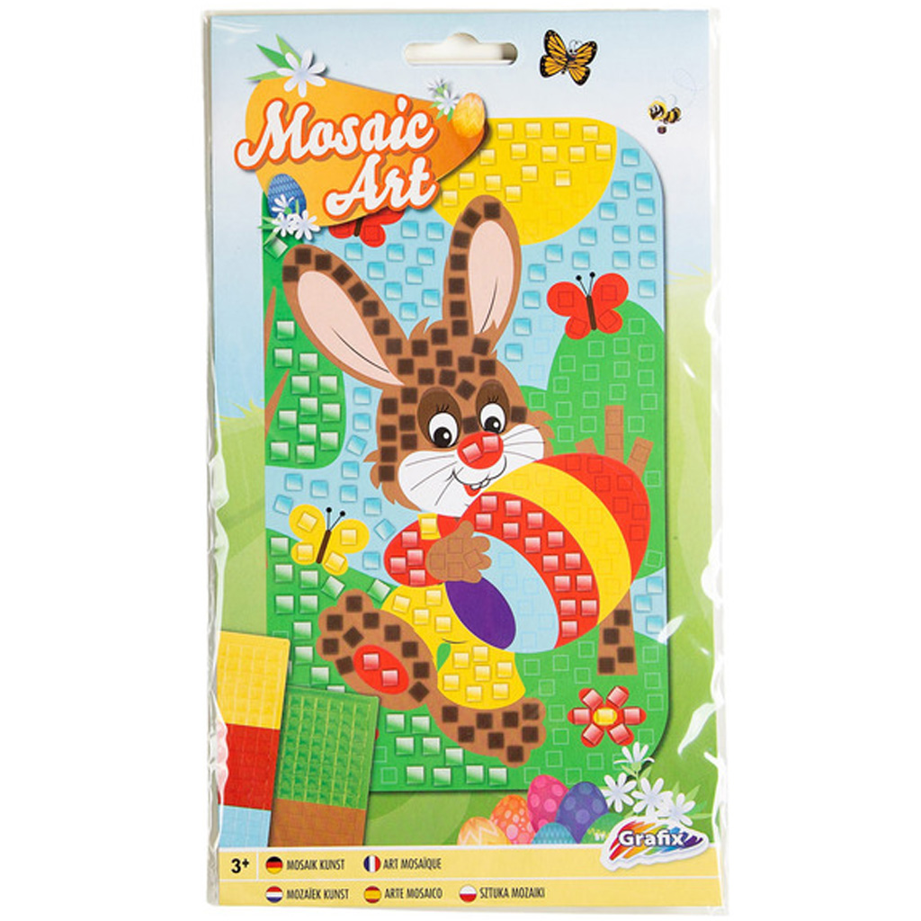 Grafix: Bastelset für ein Oster-Mosaikbild, in zwei Varianten, 1 Stück kép 2