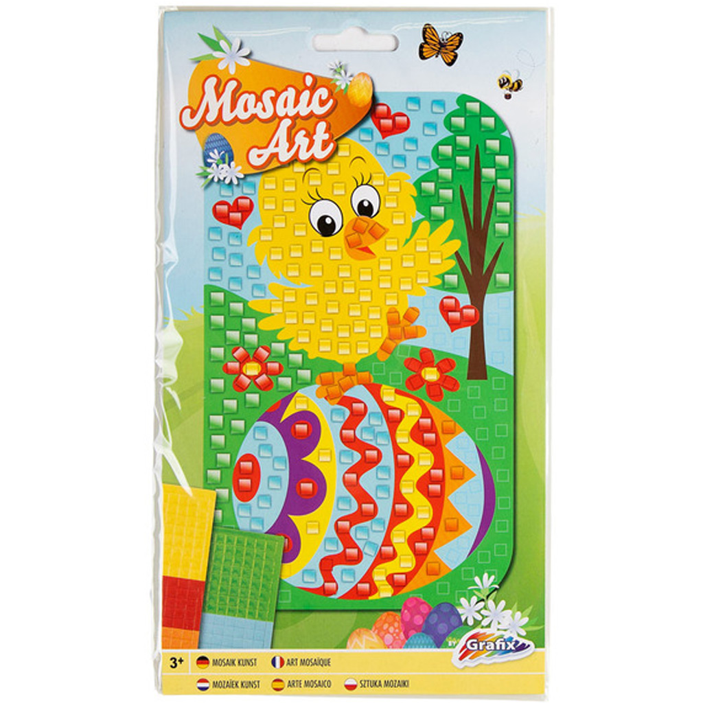 Grafix: Bastelset für ein Oster-Mosaikbild, in zwei Varianten, 1 Stück