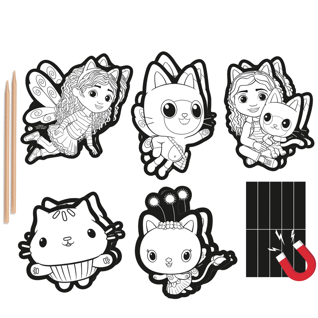 Gabis Puppenhaus Bildkratzer Kühlschrankmagnet 10-teiliges Kreativset kép 2