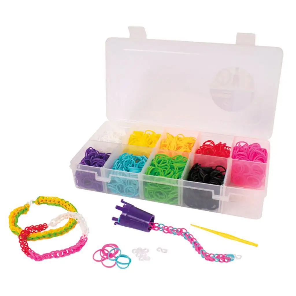 PlayBox: Set zur Herstellung von Gummibändern mit 9 Farben, 2700 Stück kép 2