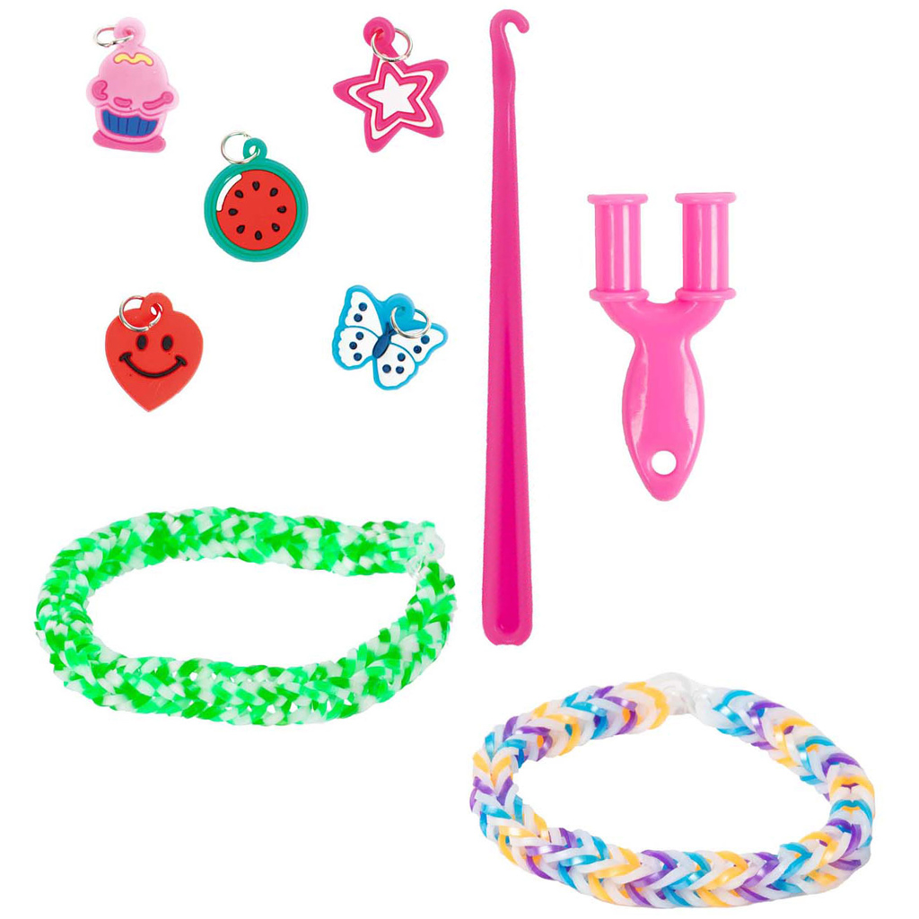 Set zum Herstellen von Gummiband-Armbändern in herzförmiger Box kép 2