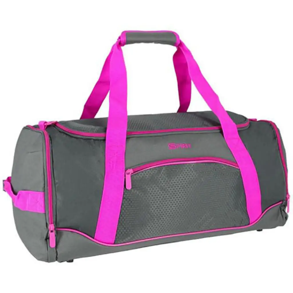 Spirit: Gym sporttáska neon pink-szürke 20x51x23cm kép 1