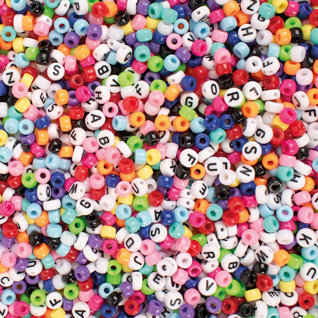 PlayBox: Mini Buchstabenperlen mit bunten auffädelbaren Perlen, 650 Stück kép 2