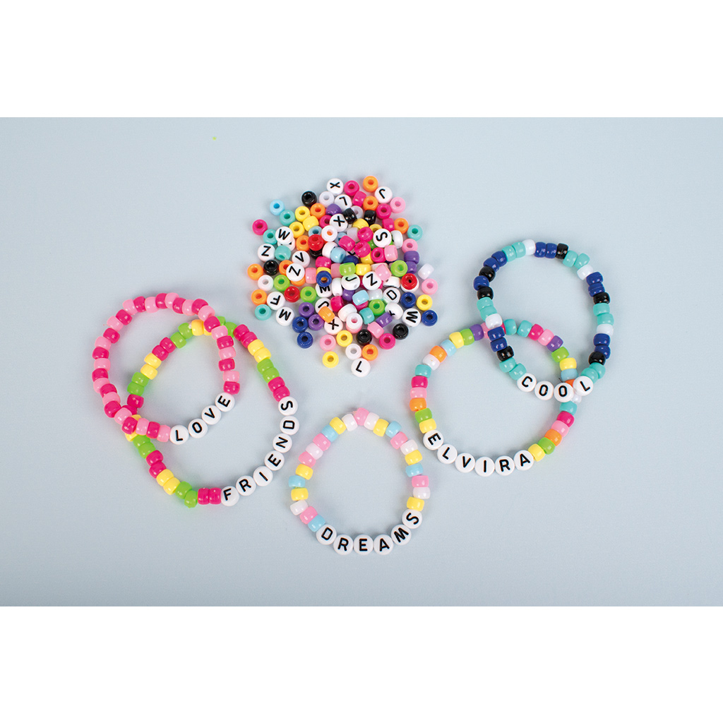 PlayBox: Mini Buchstabenperlen mit bunten auffädelbaren Perlen, 650 Stück kép 3