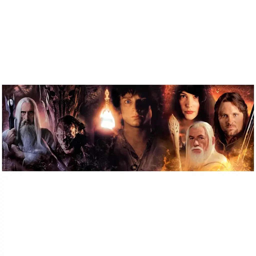 Der Herr der Ringe: Zwischen Feuer und Dunkelheit 1000-teilige Panorama-Puzzle mit Poster - Clementoni kép 2