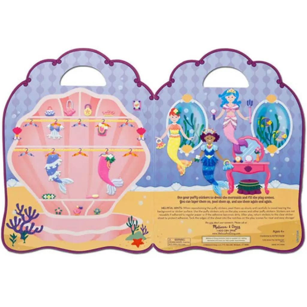 Meerjungfrau Puffy Sticker Set - Melissa & Doug kép 2