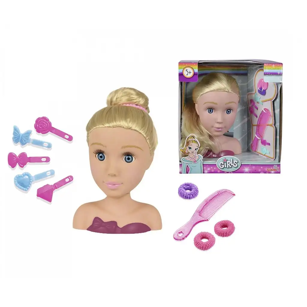 Blonder frisierbarer Puppenkopf mit Zubehör - Simba Toys kép 2