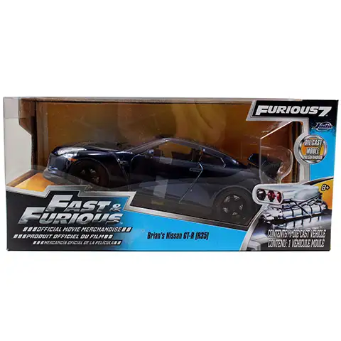 Fast & Furious: Brians Nissan GT-R (R35) Automodell 1/24 - Simba Toys