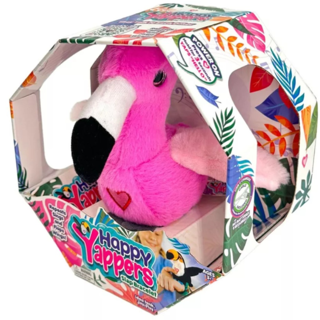 Happy Yappers interaktives Plüsch-Flamingo