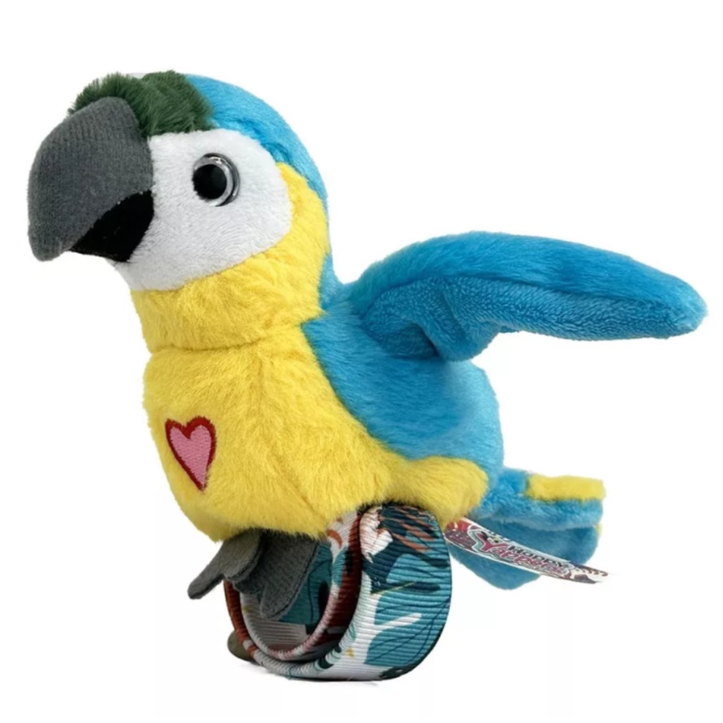Happy Yappers interaktives Plüsch-Spielzeug blauer Papagei kép 2