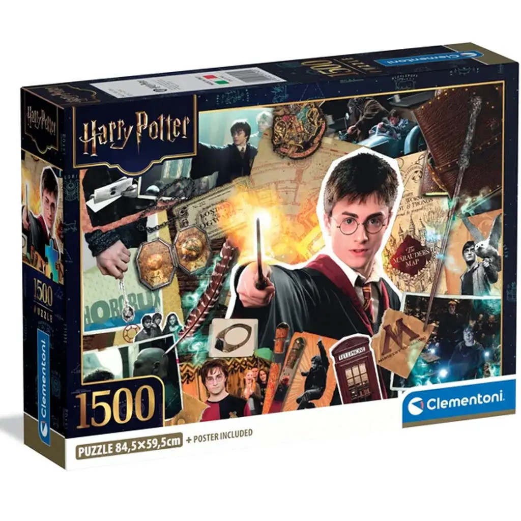 Harry Potter - Die Reliquien der Zauberwelt 1500-teiliges Compact-Puzzle - Clementoni