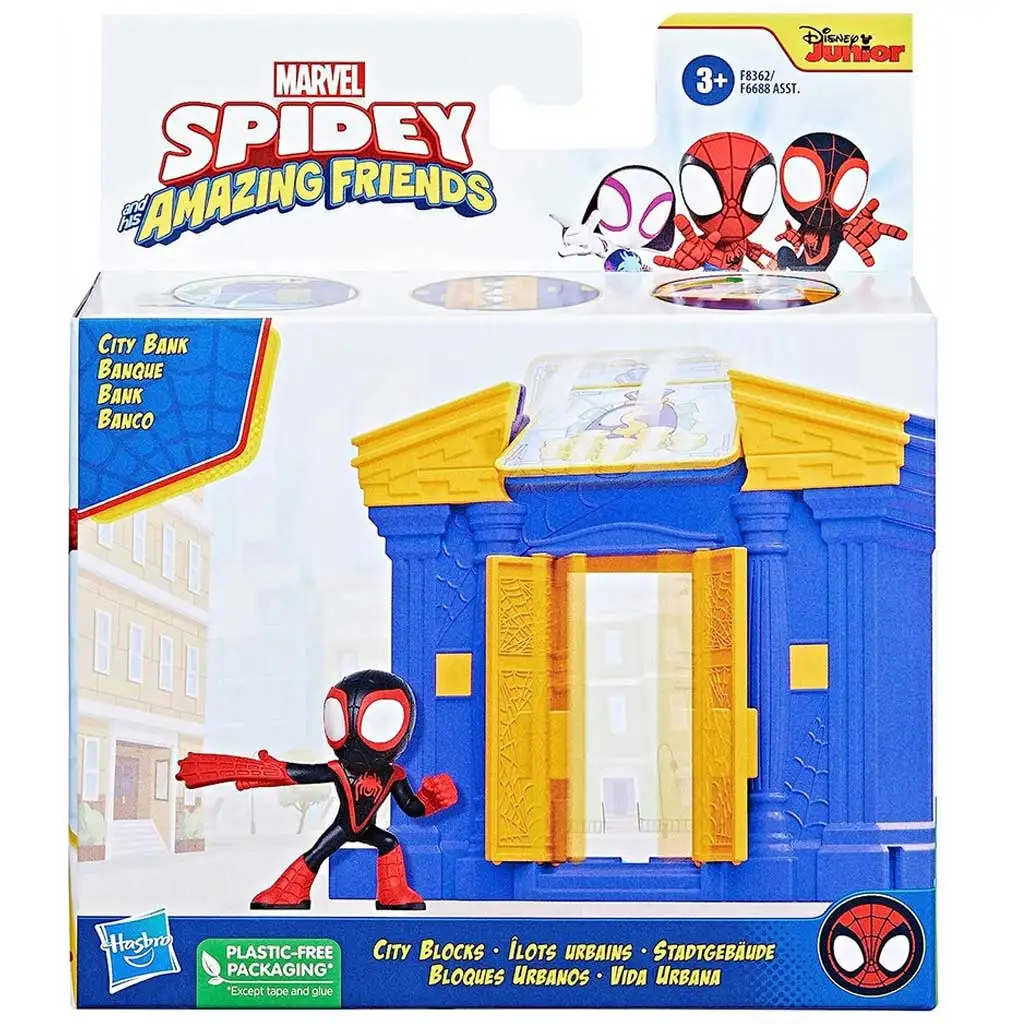 Pókember: Póki és csodálatos barátai - Városi Bank Miles Morales figurával - Hasbro kép 1