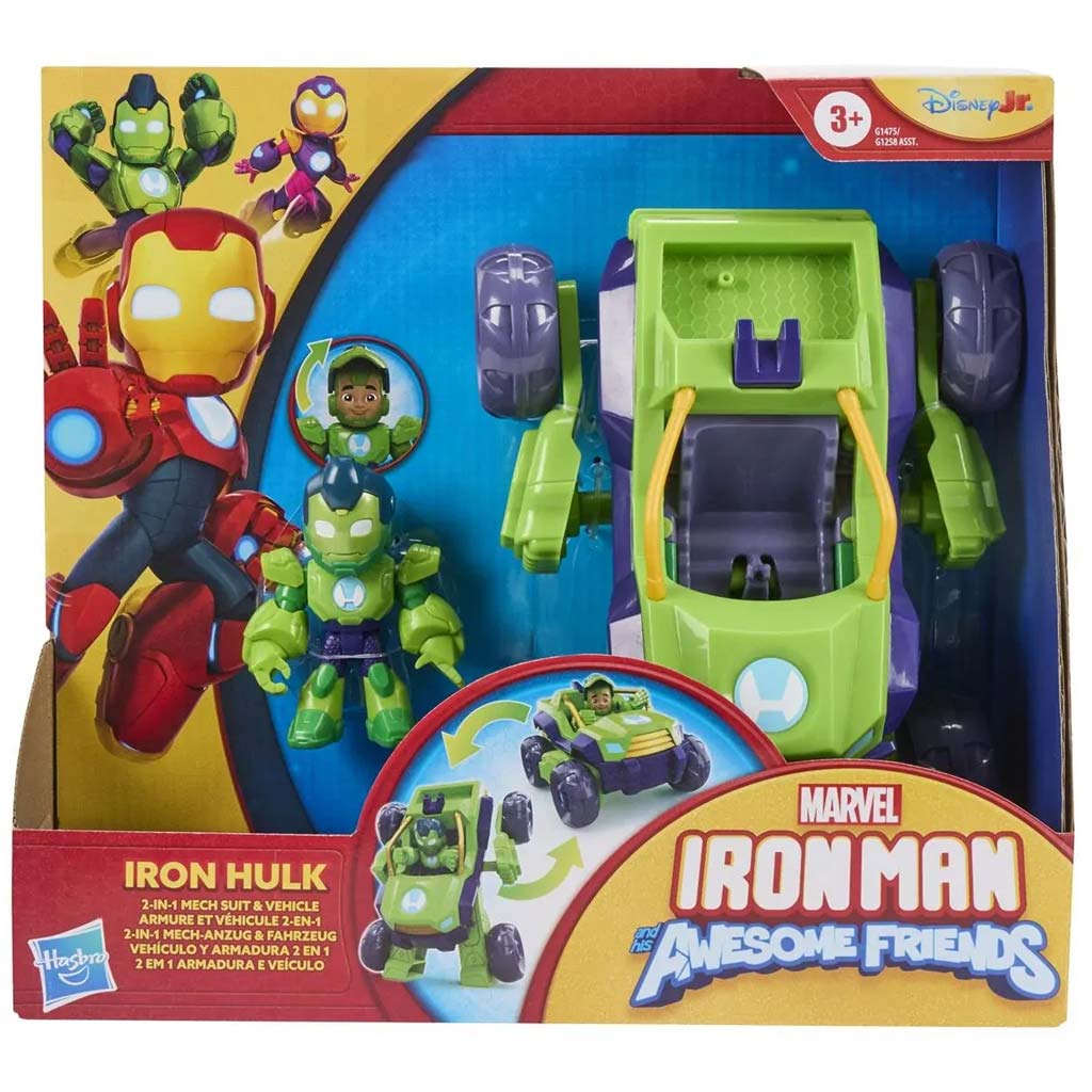 Marvel: Iron Man 2-in-1 Mech Hulk Auto und Figurenset – Hasbro