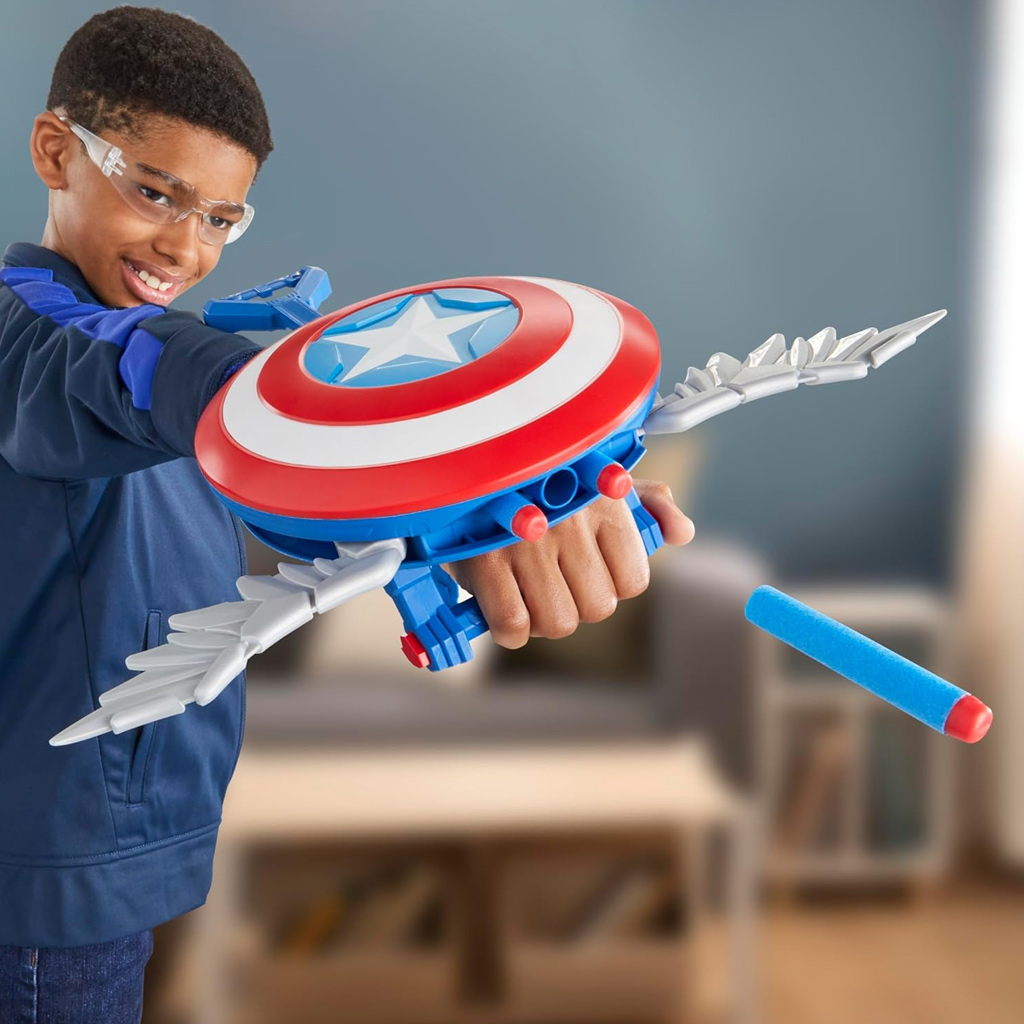 Nerf: Captain America – Schöne neue Welt Blaster Skyshot Schaumstoffschuss-Schild – Hasbro kép 3