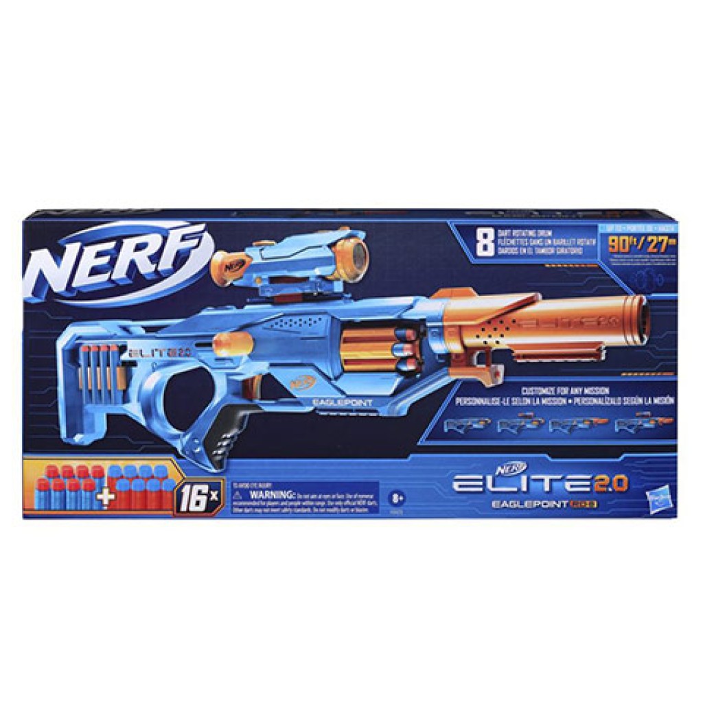 Nerf Elite 2.0 Eaglepoint RD-8 Schaumstoffblaster mit 16 Darts - Hasbro
