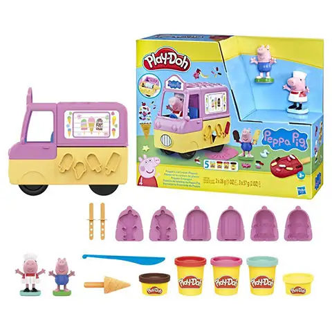 Play-Doh: Peppa Wutz Eiscreme-Set mit Zubehör 227g - Hasbro kép 2