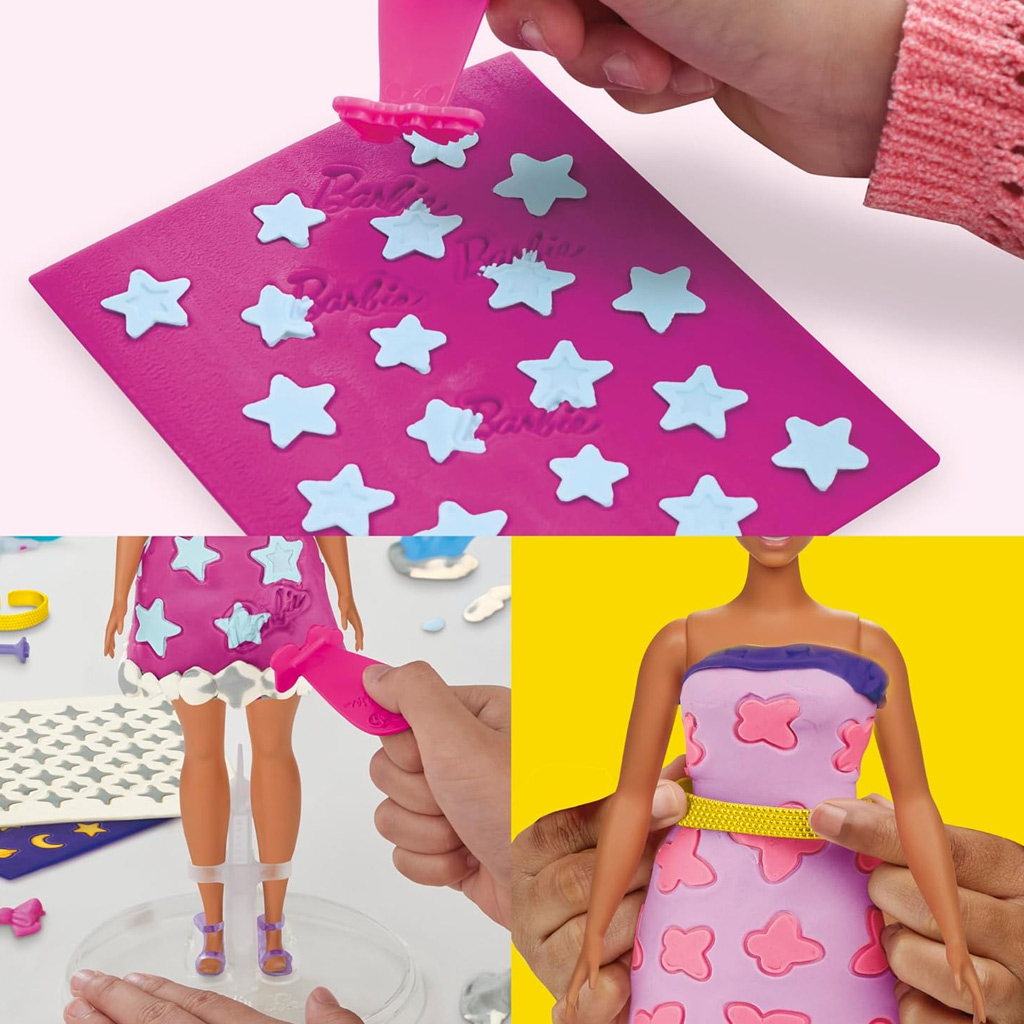 Play-Doh: Barbie Glitzer und Edelsteine Knetset – Hasbro kép 3