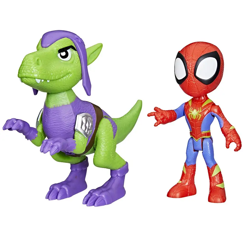 Spidey und seine erstaunlichen Freunde: Spidey und Goblin Dino-Netz Actionfiguren-Set - Hasbro kép 2