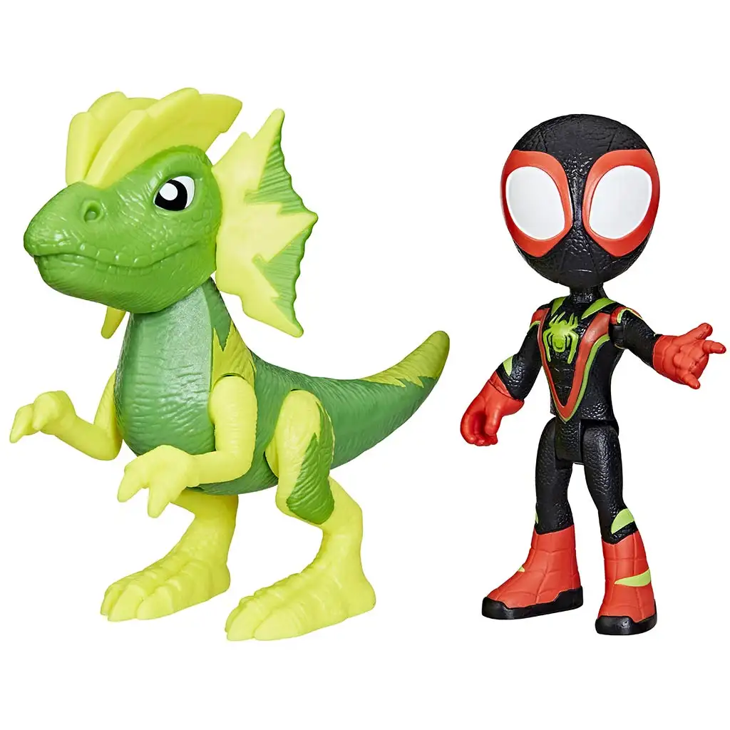 Spidey und seine fantastischen Freunde - Miles Morales und Elektrosaurus Dino-Netz Actionfigur Set - Hasbro kép 2