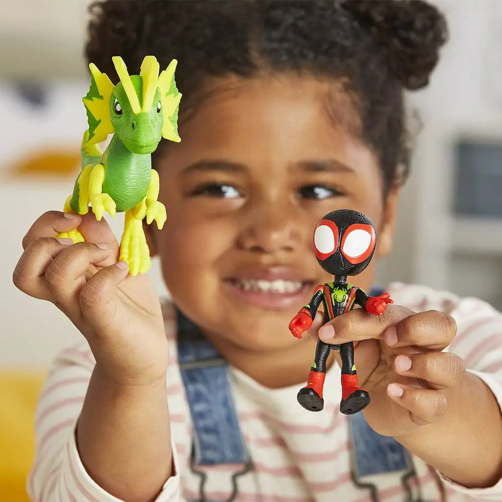 Spidey und seine fantastischen Freunde - Miles Morales und Elektrosaurus Dino-Netz Actionfigur Set - Hasbro kép 4